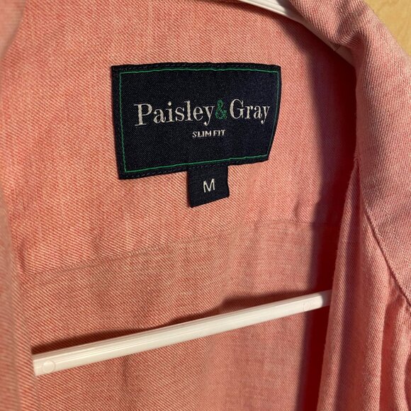 Paisley & Gray Medium Slim Fit Pink Button Down Shirt - Picture 3 of 4